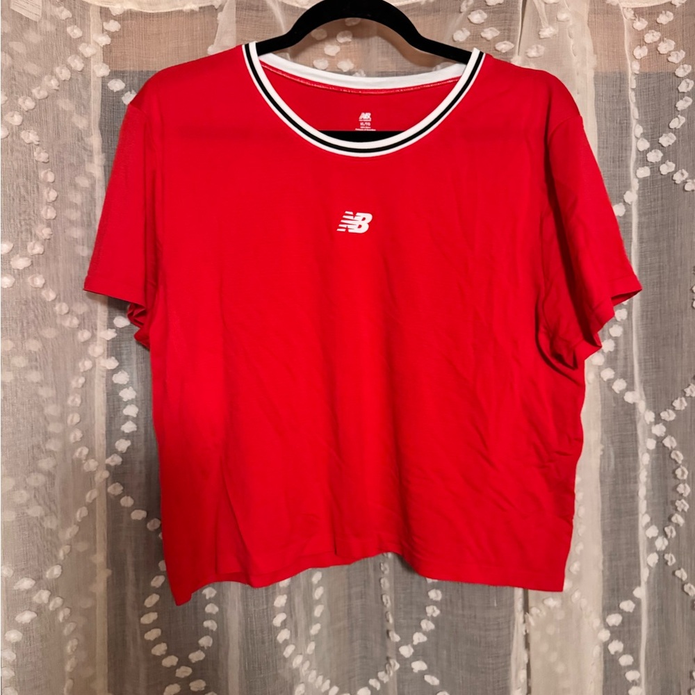 New Balance Red and White Athletic Shirt